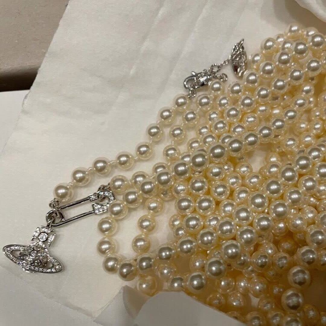 Vivienne Westwood Pearl Bracelet with Orb Charm